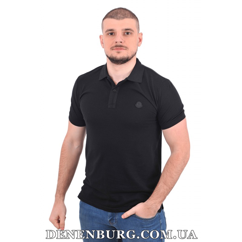 Футболка-поло чоловіча MONCLER 23-1860 чорна